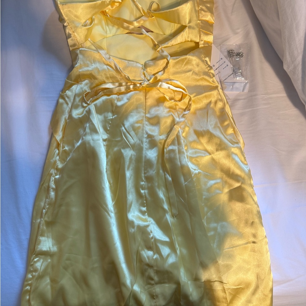 Strapless Yellow Dress